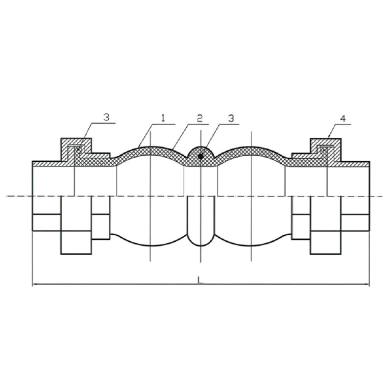 Flowbel Screwed Flexible Connector, Pipeline Products Diagram